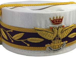Scottish Rite 33rd Degree Crown Wings Out White New