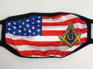Masonic US Flag Face Mask New For Sale