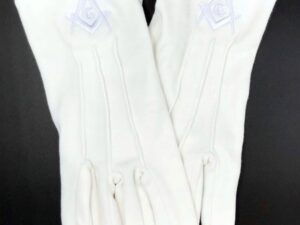 Masonic Emblem Gloves White New For Sale
