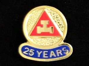 Royal Arch Mason 25 Year Lapel Pin New
