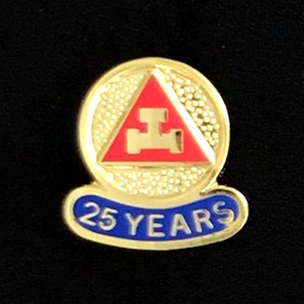 Royal Arch Mason 25 Year Lapel Pin New