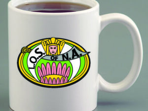 Ladies Oriental Shrine Ceramic Coffee Mug New