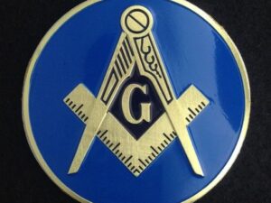 Masonic Auto Emblem Light Blue New For Sale