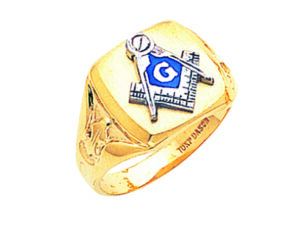 Masonic Blue Lodge Ring Gold New