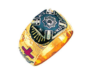 Masonic Knight Templar Ring Gold New