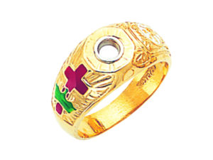 Masonic Knight Templar Ring Gold New