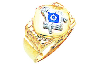 Masonic Blue Lodge Ring Gold New