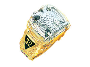 Scottish Rite Ring - Open Back in 10K Gold (21)