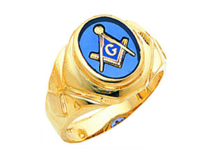 Masonic Blue Lodge Ring Gold New