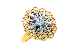 Eastern Star Ring Gold New For Sale