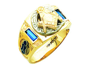 Masonic Blue Lodge Ring Gold New