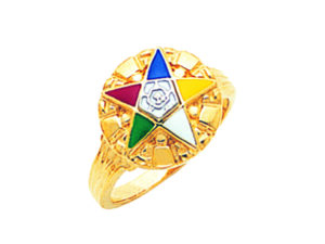 Eastern Star Ring Gold New For Sale