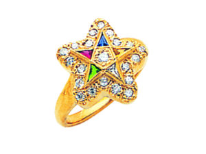 Eastern Star Ring Gold New For Sale