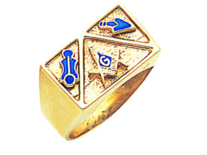 Masonic Blue Lodge Ring Gold New