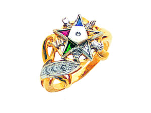 Eastern Star Ring Gold New For Sale