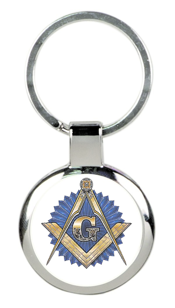 Masonic Emblem Key Tag Silver New