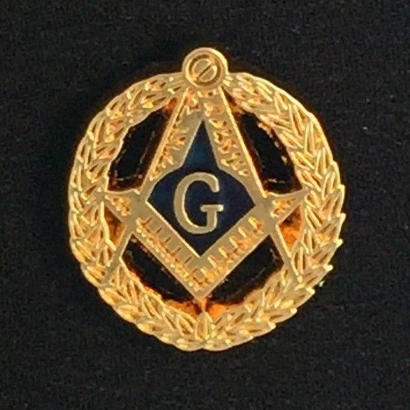 Masonic Lapel Pin Wreath Gold New