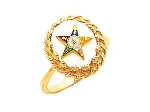Eastern Star Ring Gold New For Sale