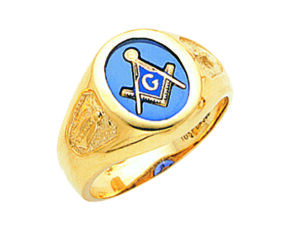 Masonic Blue Lodge Ring Gold New