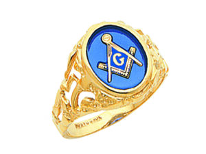 Masonic Blue Lodge Ring Gold New