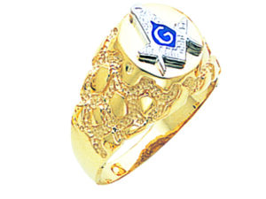 Masonic Blue Lodge Ring Gold New
