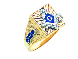 Masonic Blue Lodge Ring Gold New