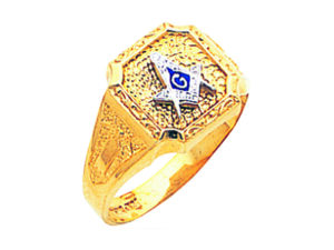 Masonic Blue Lodge Ring Gold New