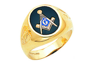 Masonic Blue Lodge Ring Gold New