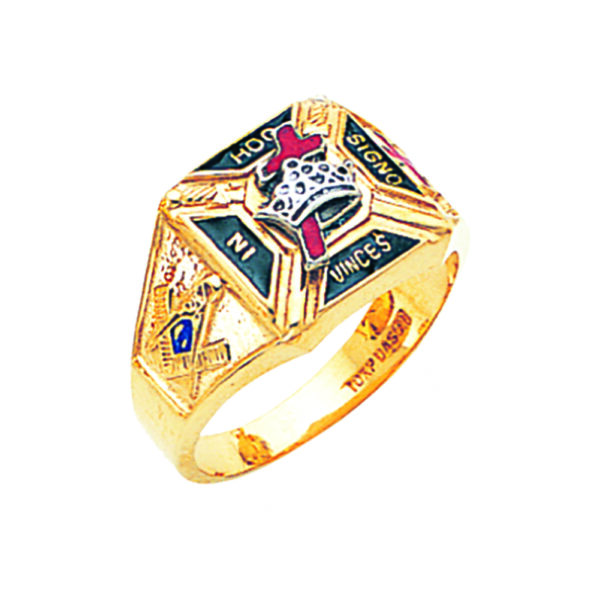 Masonic Knight Templar Ring Gold New