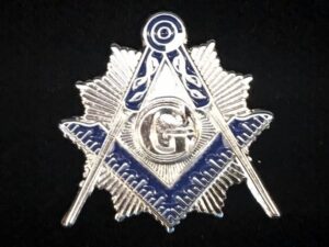 Masonic Square Compasses Lapel Pin SIlver New