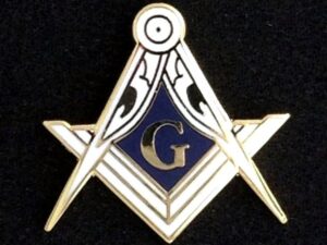 Masonic Square Compasses Lapel Pin Gold New