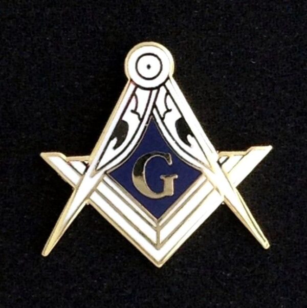 Masonic Square Compasses Lapel Pin Gold New