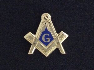Masonic Square Compasses Lapel Pin Gold New