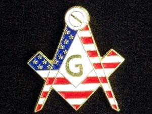 Masonic US Flag Lapel Pin New