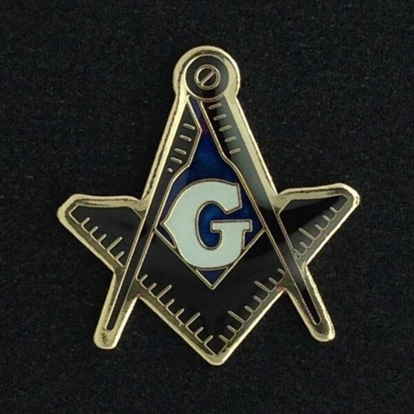 Masonic Lapel Pin Black Gold New
