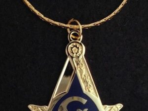 Masonic Emblem Pendant Chain Gold New