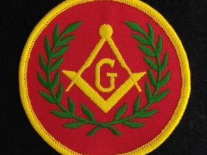 Masonic Emblem Wreath Red Embroidered Patch New