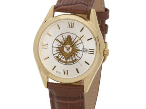 Masonic Past Master TFX Watch - Cognac Leather Band