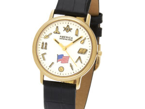 Masonic Working Tool Dial Watch Gold New