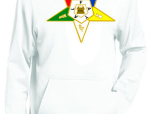 Eastern Star Long Sleeve Hoodie (White)