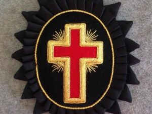 Knight Templar Chapeau Rosette Gold Mylar New