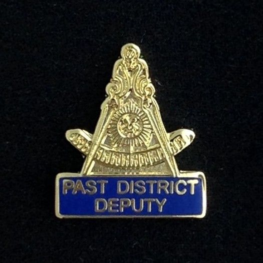 Masonic Past District Deputy Lapel Pin New
