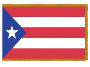 Puerto Rico Flag Indoor Fringe