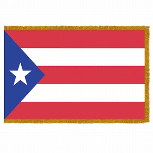Puerto Rico Flag Indoor Fringe