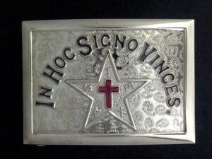 Knight Templar Texas Sword Belt Buckle Silver New