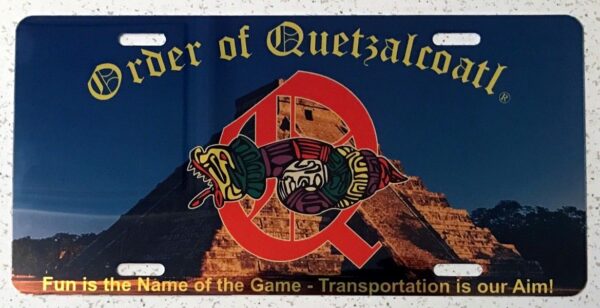 Order of Quetzalcoatl Auto Plate