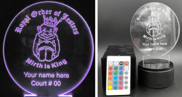 Royal Order of Jesters Acrylic Award