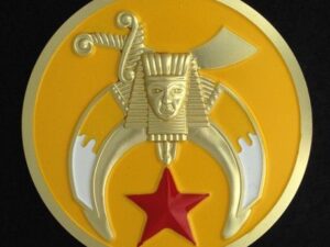 Shrine Shriner Auto Emblem Yellow New