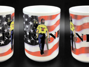Shrine Shriner US Flag Ceramic Coffee Mug New