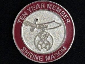 Shrine Shriner 10 Year Lapel Pin New
